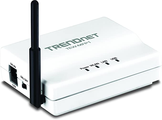 TRENDnet Wireless N 1-Port Multi-Function USB Print Server TEW-MFP1