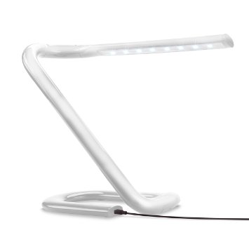 Foldable  Adjustable and Touch-Sensitive USB Desk Lamp with 16 Watt LED Dimmable Lights by ENHANCE White - Perfect for Home  Office or Business Use While Traveling  Studying  Reading and More