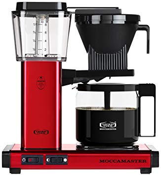 Technivorm Moccamaster KBG 59618 10-Cup Coffee Brewer with Glass Carafe, Red Metallic