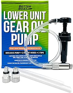 Lower Unit Gear Oil Pump for Quart Bottle Gear Lube Pump for Marine Lower Unit Transmission Fluid Pump Transfer Rear Differential Fluid Pump Change Hand Boat Winterizing Kit for Inboard Outboard