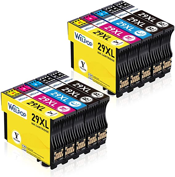 WELPOP Replacement for Epson 29 29XL Multipack Ink Cartridges Compatible for Epson XP-352 XP-235 XP-245 XP-247 XP-255 XP-332 XP-335 XP-342 XP-345 XP-432 XP-435 XP-442 (10 Pack)