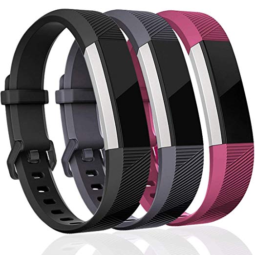 Maledan Replacement Bands Compatible for Fitbit Alta, Alta HR and Fitbit Ace, Classic Accessories Band Sport Strap for Fitbit Alta HR, Fitbit Alta and Fitbit Ace, 3-Pack, Women Men