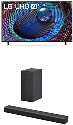 LG 50-Inch Class UR9000 Series Alexa Built-in 4K Smart TV (3840 x 2160) HDMI 60Hz Refresh Rate, AI-Powered 4K Sound Bar and Wireless Subwoofer S40Q - 2.1 Ch, 300 Watts Output, Home Theater Audio