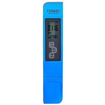 MoonCity Handheld TDS&EC Meter Digital water tester 3-in-1 . Accuracy: +/- 2% Water Test Meter. Professional High Quality TDS&EC Meter (Blue)