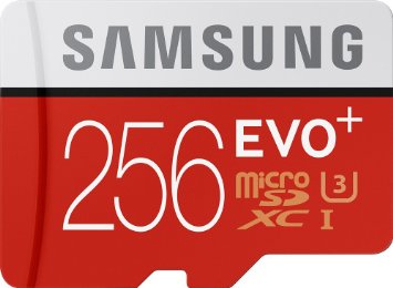 Samsung EVO  256GB Class 10 U3 microSDXC Memory Card with Adapter, Up to 95MB/s Read and 90MB/s Write Speed