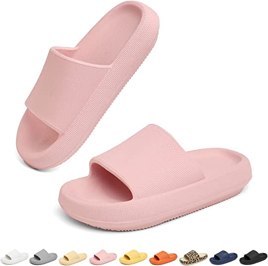 Somic Cloud Slippers Women Pillow Sandals Thick Sole Slides Men Summer Flip Flops Super Soft Cushion Sliders Bathroom Shower Shoes Cozy Non Slip Size 36-47