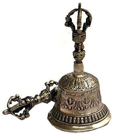 Tibetan Bell and Dorje Set, Vajra, Brass, Handmade in Nepal