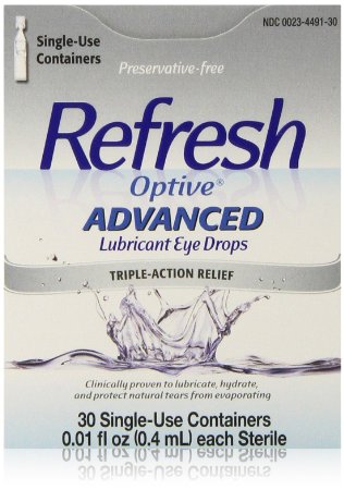 Refresh Optive Advanced Preservative Free Lubricant Eye Drops 30ct