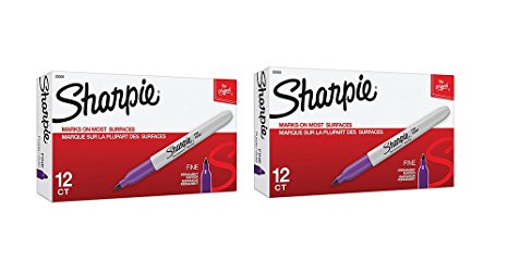 Sharpie Fine Point Purple 2 boxes of 12