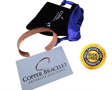 Men's Heavyweight Copper Bracelet for Arthritis - GUARANTEED 99.9% PURE Copper Magnetic Bracelet With 6 Powerful Magnets For Effective Relief Of Joint Pain, Arthritis, RSI, & Carpal Tunnel!