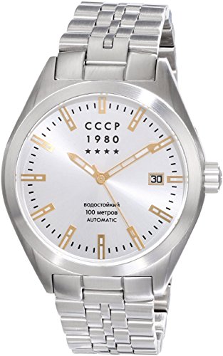 CCCP Men's CP-7012-22 Shchuka Analog Display Automatic Self Wind Silver Watch