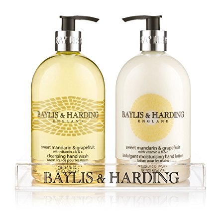 Baylis & Harding Sweet Mandarin & Grapefruit 500ml Hand Wash and Hand Lotion Set