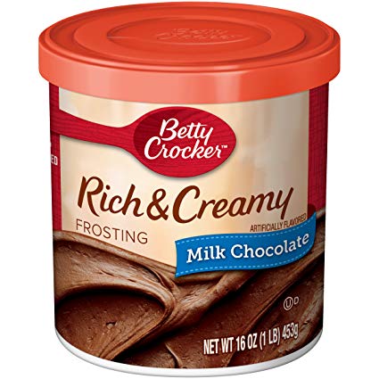 Betty Crocker Frosting, Rich & Creamy Gluten Free Frosting, Milk Chocolate, 16 oz Canister