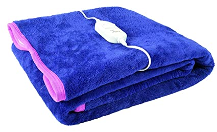 Utopia Bedding Single Bed Heated Blanket Electric Warmer Throw - Soft Electric Blanket for Couch, 3 Heat Settings Fleece Blanket , Sherpa Heating Blanket Throw ( Blue) by Blackwik
