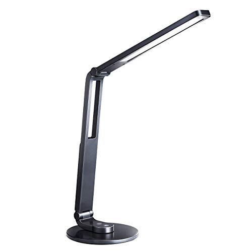 Desk Lights, TOPELEK Table Lights with Foldable Arm, 5 Color Modes x 7 Levels Dimmer Table Lamps Eye-Care Dimmable, Memory Function, Touch Control Desk Lamp for Office, Home, Read, Study, Work