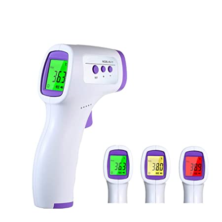 Touchless Thermometer Medical Forehead for Adult Baby and Kid Koogeek Non-Contact Infrared Thermometer Digital Temperature Gun for Fever with Alarm LED Display Screen 1Second Accurate Instant Reading