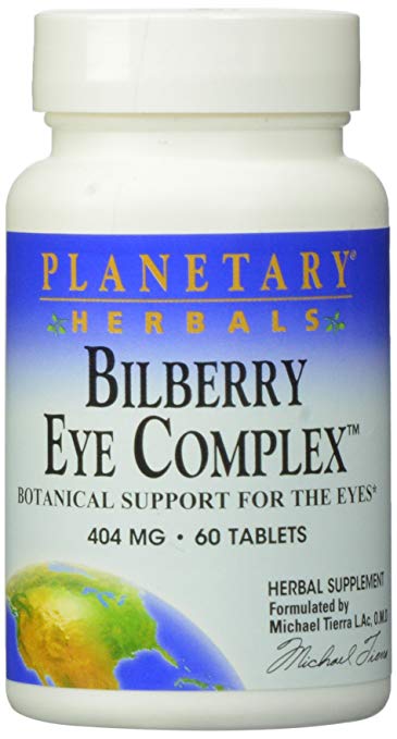 Planetary Herbals Bilberry Eye Complex Tablets, 60 Count