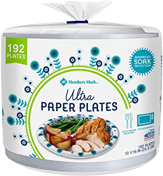 Member's Mark Ultra Paper Plate - 10 1/16" - 192 ct.