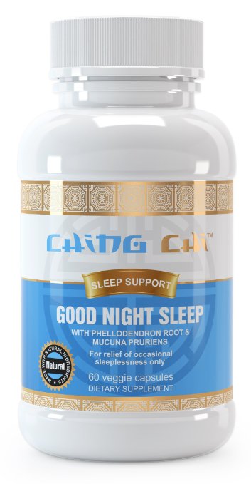 Good Night Sleep Pills | Natural Sleeping Aid | With Melatonin, Gaba, Phellodendron Root, Mucuna Pruriens | 60 Veggie Capsules