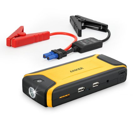 Anker Compact Car Jump Starter and Portable Charger Power Bank with 400A Peak Current Advanced Safety Protection and Built-In LED Flashlight