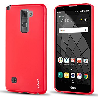 LG Stylo 2 Case, LG Stylus 2 Case, J&D [Drop Protection] [Slim Cushion] [Lightweight Bumper] Shock Resistant Protective Slim Case for LG Stylus 2/Stylo 2 - Red