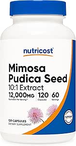 Nutricost Mimosa Pudica Seed 10:1 Extract (120 Capsules, 60 Servings) (12,000MG Per Serving) - Non-GMO, Animal-Free Product