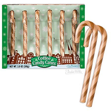 Accoutrements Novelty Christmas Candy Cane Gag Gift - Coffee Flavor - 6 Per Box