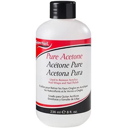 Super Nail Pure Acetone Polish Remover, 8 oz (Pack of 2)