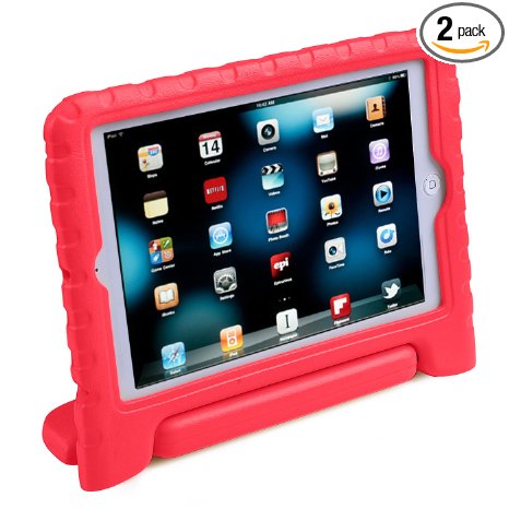 HDE iPad Mini Kids Case Shockproof Handle Stand Cover for Apple iPad Mini 2/3 Retina (Red)