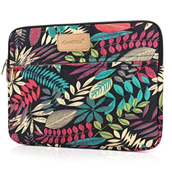 CoolBELL 12.9 Inch iPad Pro Sleeve Case Surface Pro 4 Cover With Colorful Leaves Pattern Fabric Sleeve Canvas Bag Exclusive For iPad Pro / Surface Pro 4 / 12 Inch New Mabook / Women / Men
