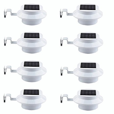 Science Purchase 2 volts Outdoor LED  Solar Light with Bracket, White, Pack of 8