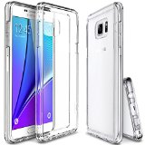 ULAK CLEAR SLIM Premium Transparent Back Panel Shock Absorption Bumper Hard TPU Bumper Case for Samsung Galaxy Note 5