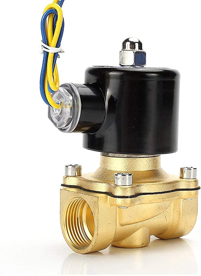 Beduan Brass Electric Solenoid Valve, 1/2" 12V Air Valve Normally Colsed for Water Air Gas Fuel Oil