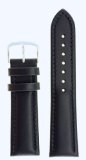 Mens Genuine Italian Leather Watchband Chronograph Style Black 22mm Watch Band