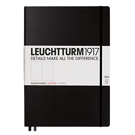 Leuchtturm 1917 Black Slim Master (A4 ) Notebook, dotted