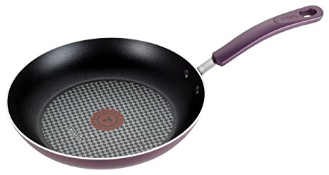 T-fal B13107 Color Luxe Hard Titanium Nonstick Thermo-Spot Dishwasher Safe PFOA Free Fry Pan Cookware, 12-Inch, Purple