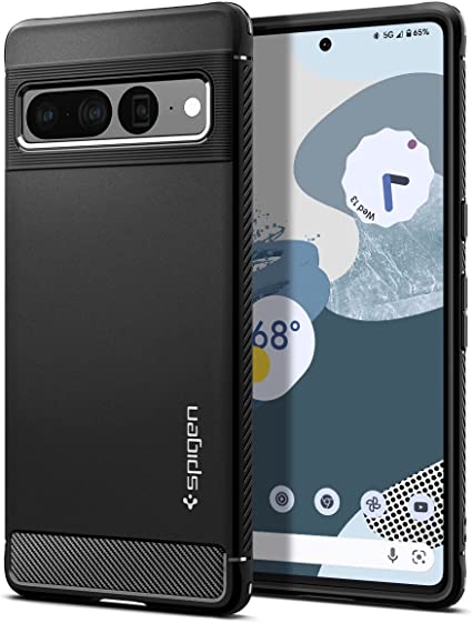 Spigen Rugged Armor Designed for Pixel 7 Pro Case (2022) - Matte Black