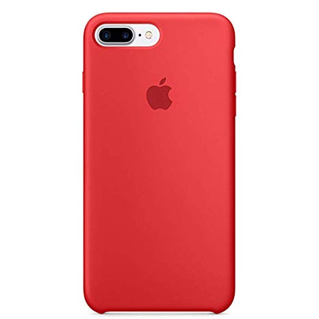 Anti-Drop iPhone 8 Plus / 7 Plus (5.5Inch) Liquid Silicone Gel Case, TOSHIELD Soft Microfiber Cloth Lining Cushion for iPhone 8 Plus and 7Plus (red-8)