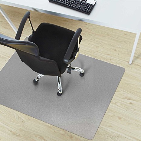 Office Marshal® Office Chair Mat - Gray - Hard Floor Protection, 30" x 48" Rectangular