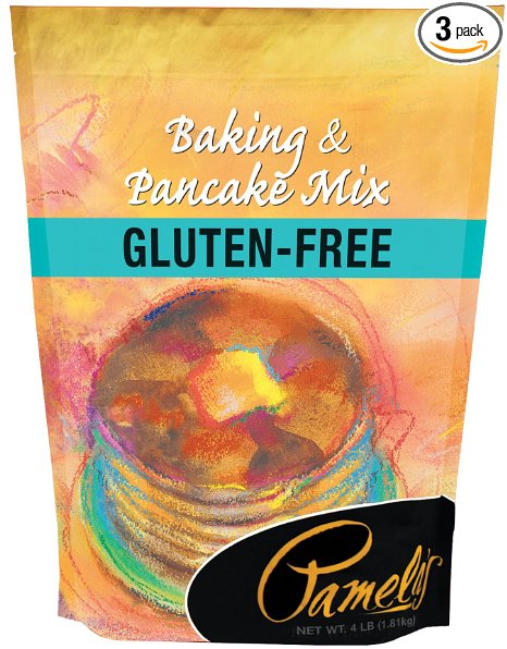 Pamelas Products Gluten Free Baking and Pancake Mix 4-Pound Bags Pack of 3
