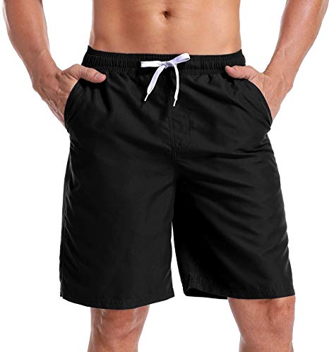 ATTRACO Mens Swim Trunks Summer Beach Shorts Board Shorts Pockets 21" Boardshorts