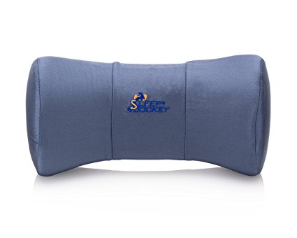 Premium Therapeutic Grade Neck Support Pillow with Pain Free Guarantee by Sleep Jockey - neck support - neck rest - neck cushion - neck pillow - travel cushion (Blue)