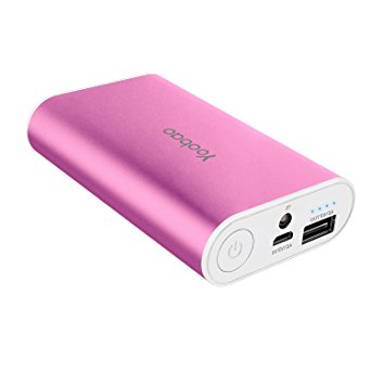 Yoobao M3 7800mAh Power Bank Mini Portable External Battery Charger for iPhone 7 Plus 6 6S Plus 5 5S SE Samsung Galaxy S7 Edge S6 S5 Note 5 4 3 Blackberry Moto LG HTC Nokia Huawei and More - Pink