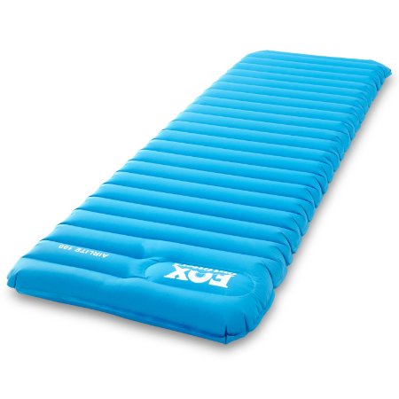 Airlite Sleeping Pad for Camping, Backpacking, Hiking. Fast Inflatable Air Tube Design with Built in Pump.
