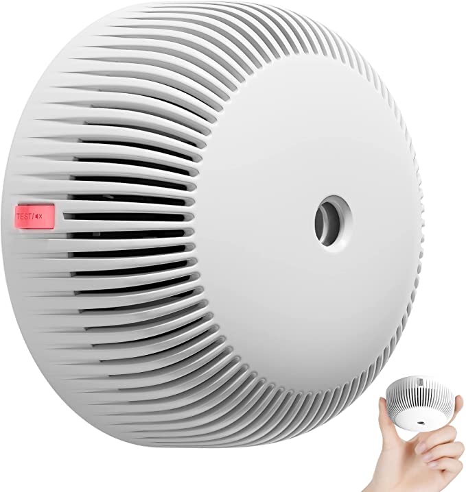 X-Sense Mini Smoke Detector with 10-Year Battery, Fire Alarm with Photoelectric Sensor, LED Indicator & Silence Button, XS03