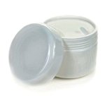 12 New High Quality White 2 oz Cosmetic Jars with Liners and Dome Lids