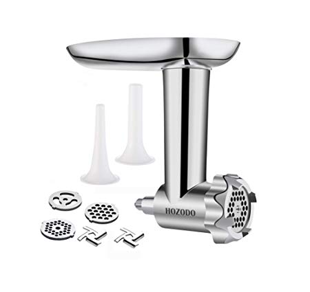 Metal Food Meat Grinder Attachment for KitchenAid Stand Mixers - Including Sausage Stuffer Accessory