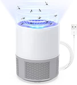 Insecticida eléctrica, USB, Trampa para Mosquitos, lámpara para Mosquitos con luz, Trampa para Moscas de la Fruta para Cocina, Interior y Exterior