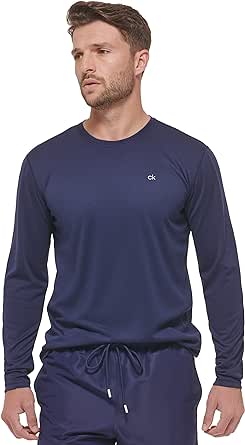 Calvin Klein Men's Light Weight Quick Dry Long Sleeve 40  UPF Protection