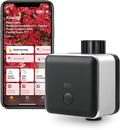 Eve Aqua – Smart water controller for Home app or Siri, irrigate automatically with schedules, easy to use, remote access, no bridge, Bluetooth, HomeKit
